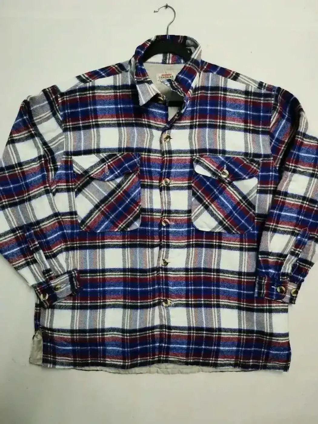 Vintage Vintage Ceronias Stripe Print Flannel Size US M / EU 48-50 / 2 - 1 Thumbnail