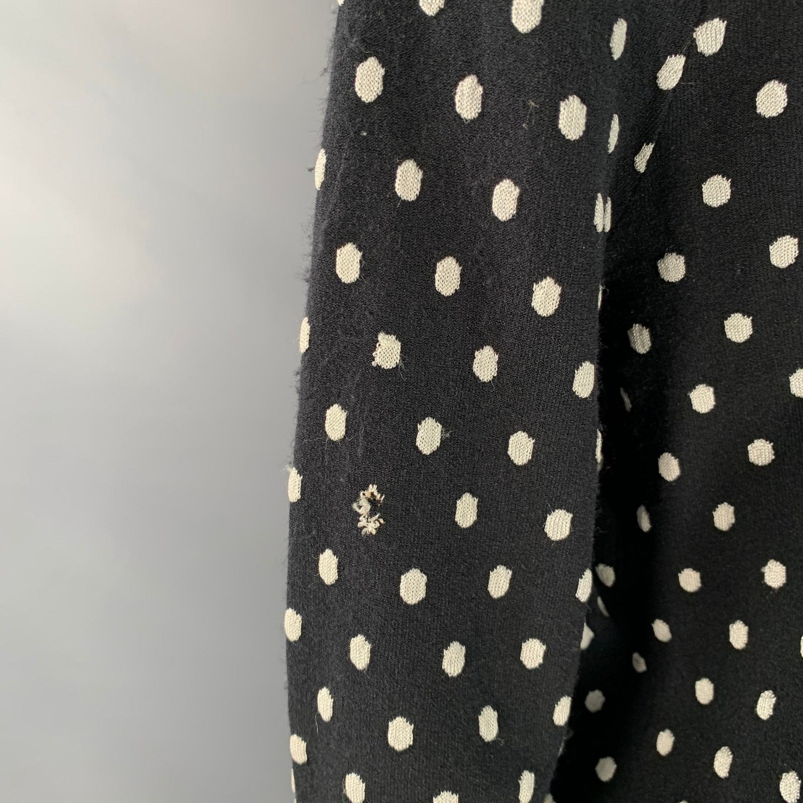 Escada M Black White Viscose Blend Polka Dot 2 Piece Cardigan Set Size M / US 6-8 / IT 42-44 - 6 Thumbnail