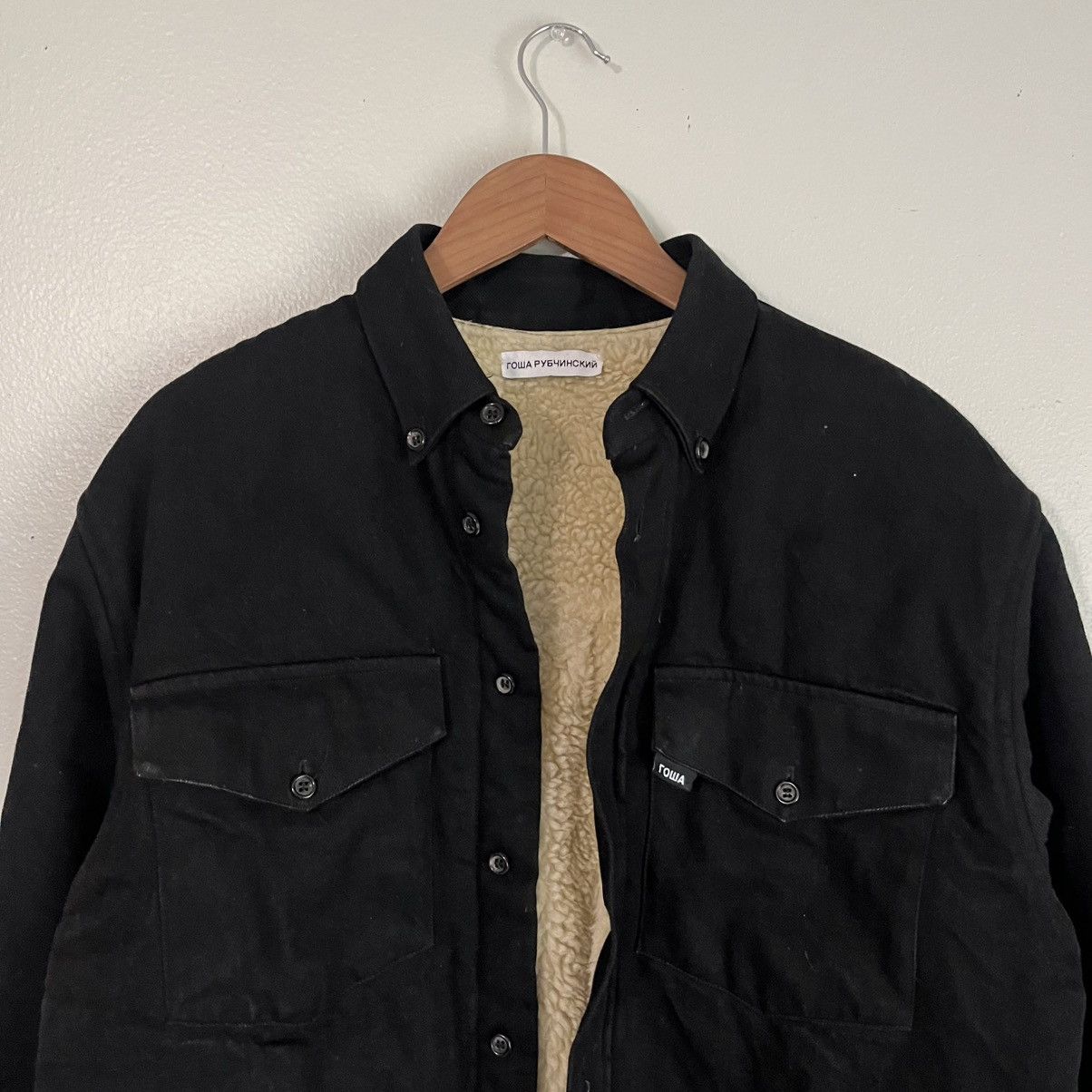 Gosha Rubchinskiy Shearling-Lined Denim Shirt Size US L / EU 52-54 / 3 - 3 Thumbnail