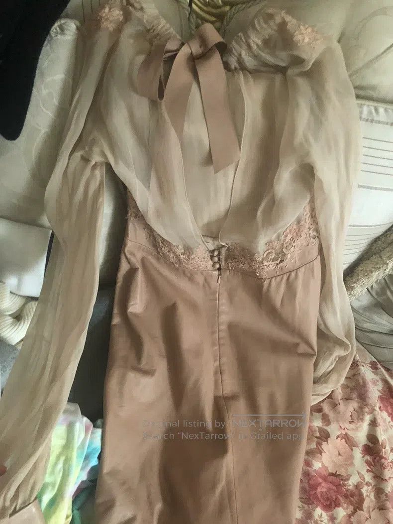 Valentino Valentino Lace patchwork silk dress Size S / US 4 / IT 40 - 4 Thumbnail
