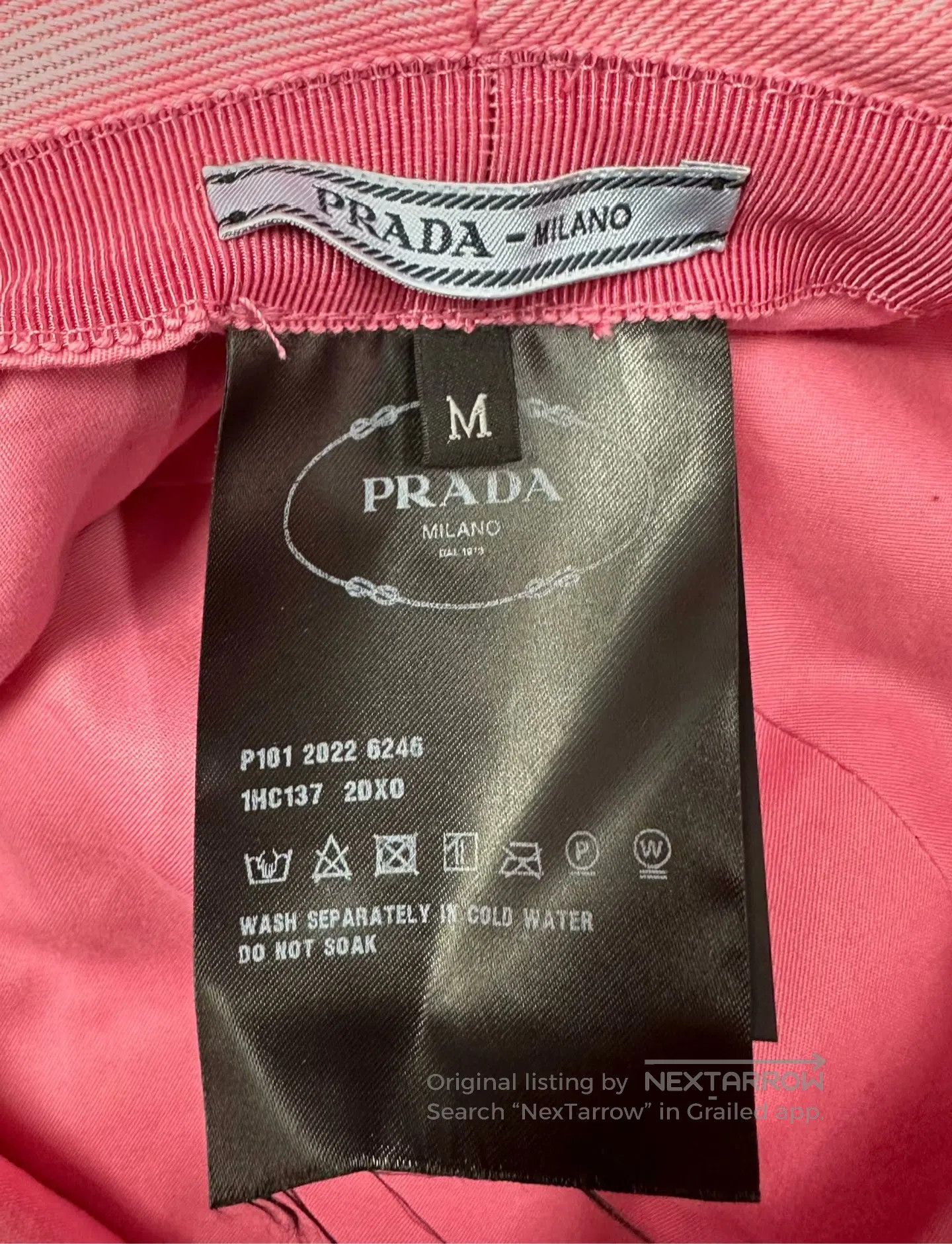Prada Prada size M Pink Fuzzy Letter Logo Fisherman's Cap| Size ONE SIZE - 4 Thumbnail