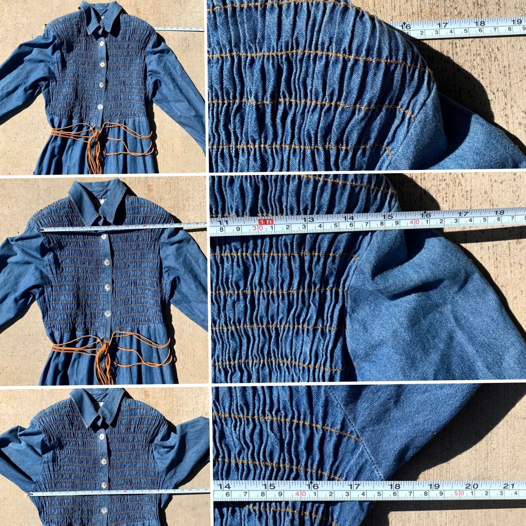 Vintage VINTAGE d. Frank Denim Jumpsuit Shirt 10 80s 90s Made In USA Blue Womens/Mens (see pics) Size 32" / US 10 / IT 46 - 6 Thumbnail