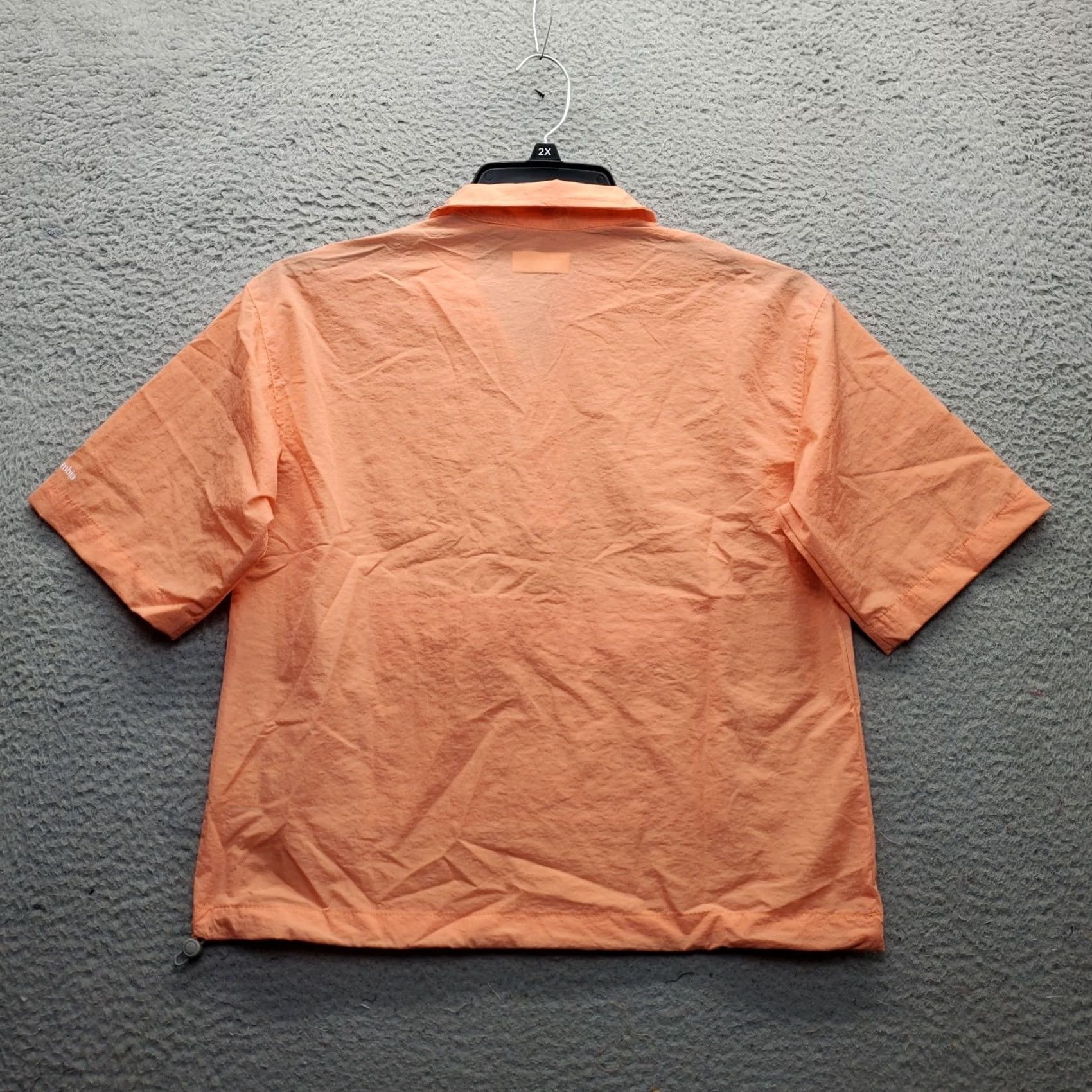 Vintage Columbia Womens M Orange Short Sleeve 1/2 Zip Boundless Trek Shirt Size M Size 32" / US 10 / IT 46 - 2 Thumbnail