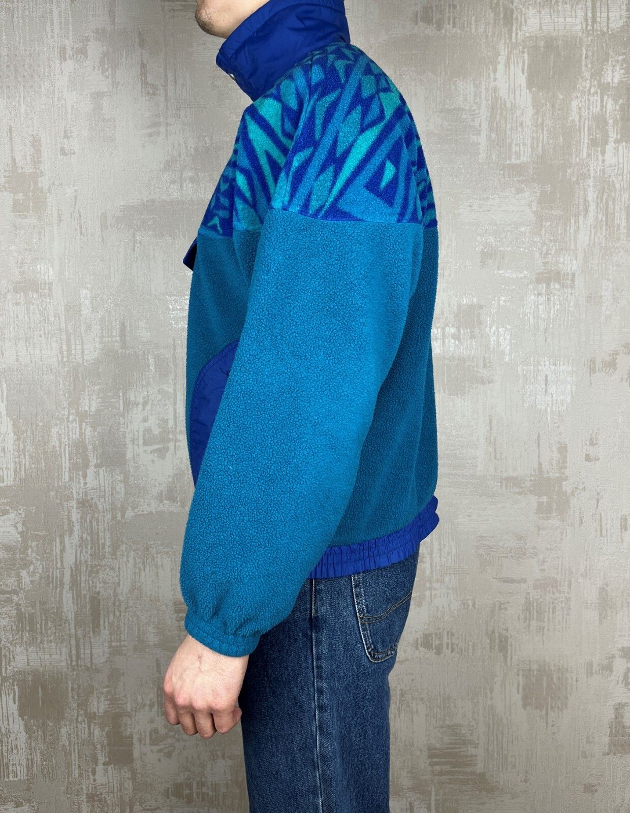 Vintage 90's Astrolabio Abstract Ski Snowboard Fleece Sweater Size US L / EU 52-54 / 3 - 9 Thumbnail