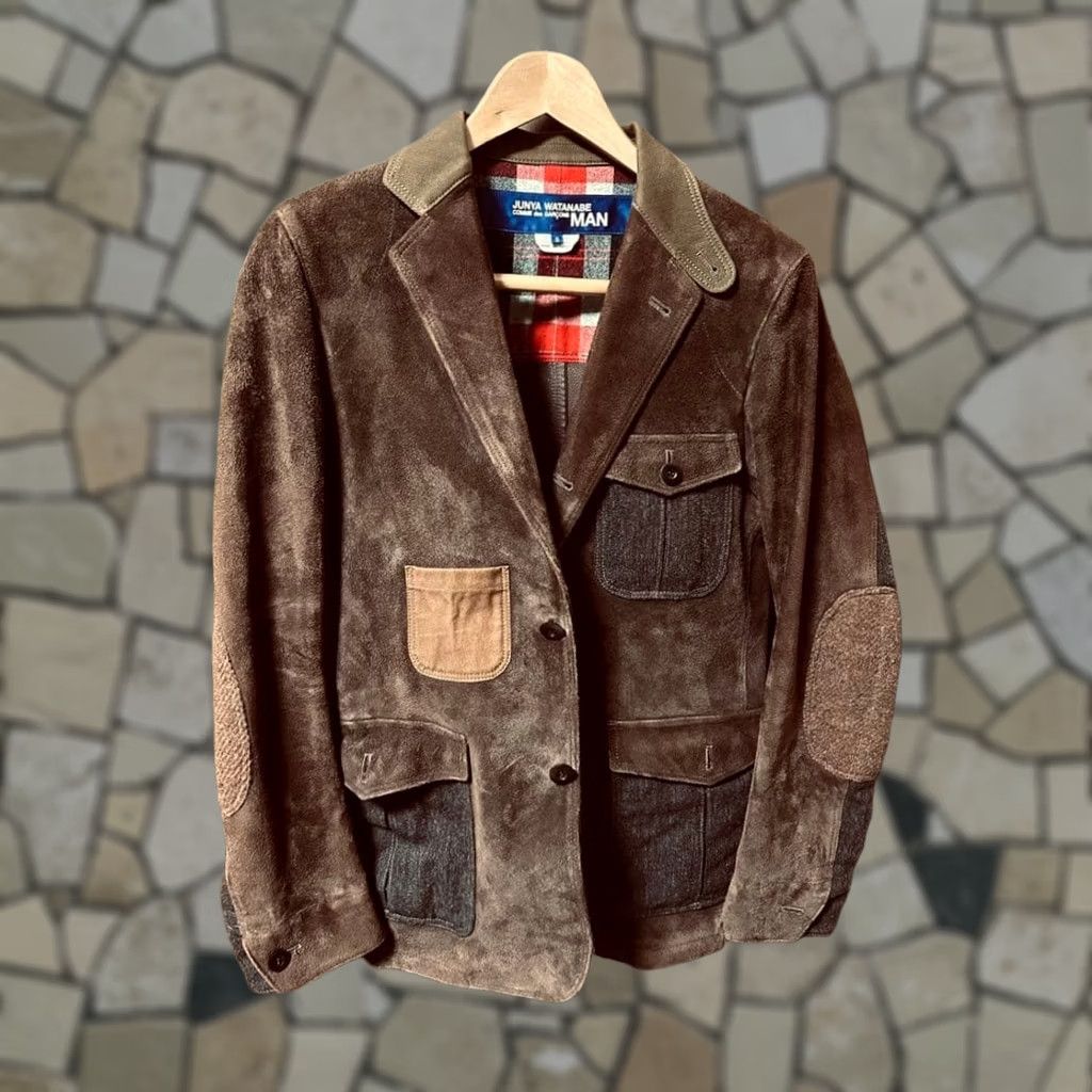 Vintage JUNYA WATANABE MAN PATCHWORK SUEDE JACKET S Mens Size US S / EU 44-46 / 1 - 1 Thumbnail