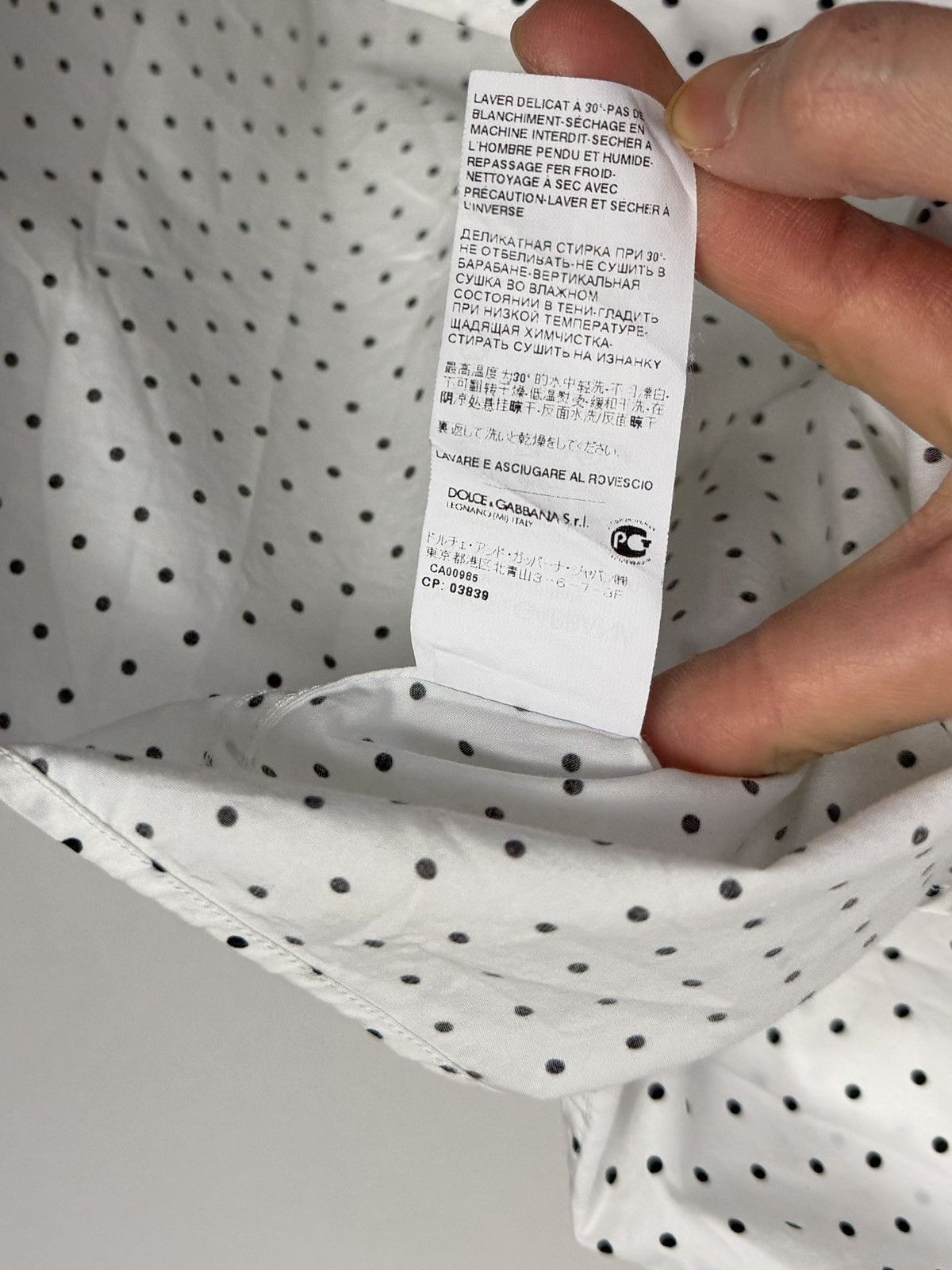 Dolce & Gabbana Dolce & Gabbana Gold Polka Dot Shirt Made in Italy Size US XL / EU 56 / 4 - 7 Thumbnail