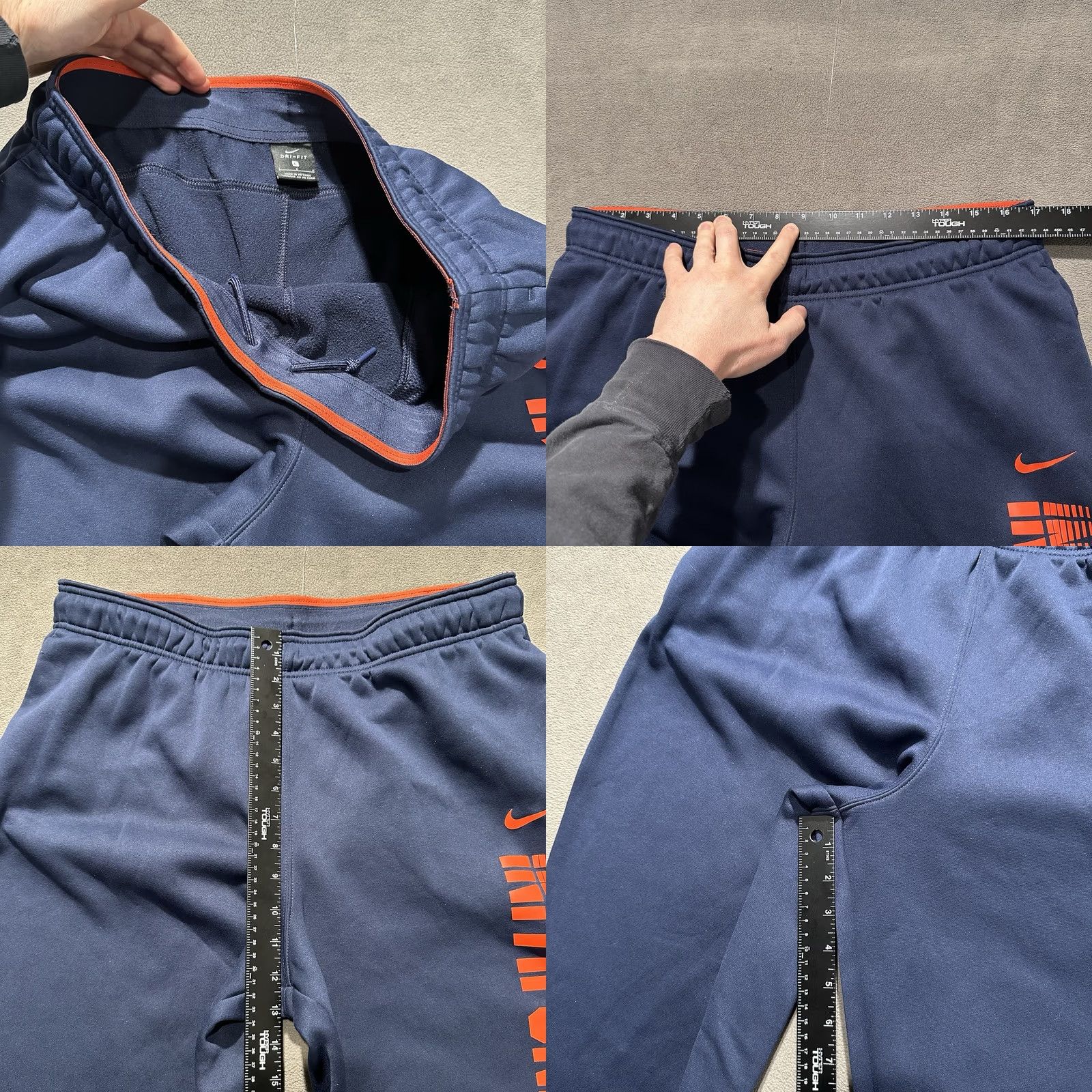 Nike Nike Dri-FIT Fighting Illini Pants Mens L Blue Sweatpants, Athletic, Pockets, 30" Inseam, 34" Waist, Fleece, Tapered, Regular, Vinyl? Size US 34 / EU 50 - 9 Thumbnail