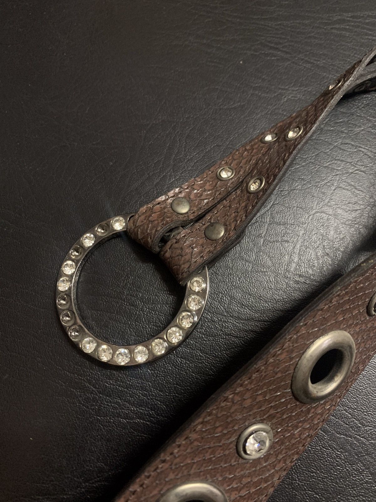 Japanese Brand Wide ring snakeskin belt Size ONE SIZE - 3 Thumbnail