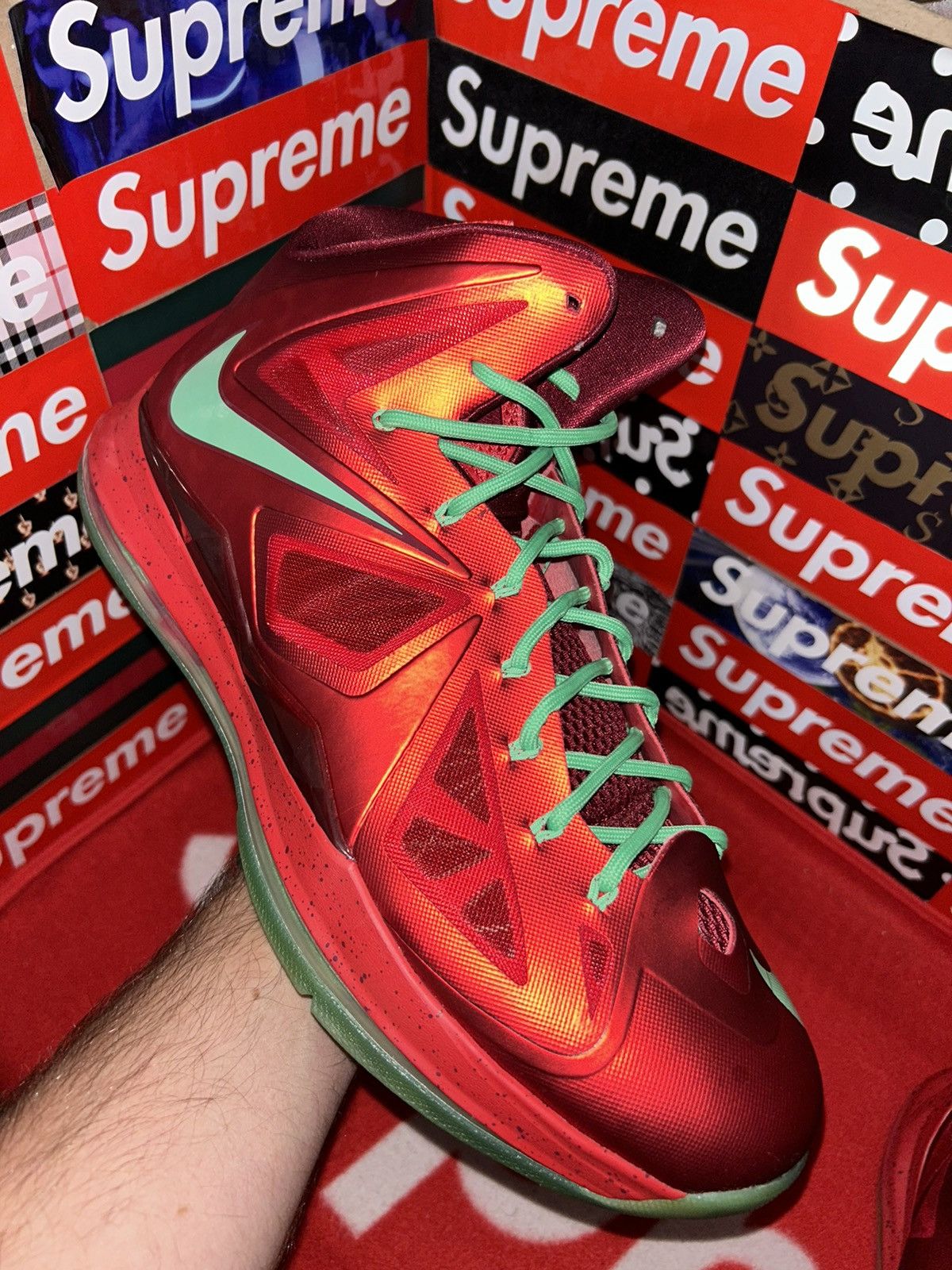 Nike Nike Lebron 10 'Christmas' 541100-600 size 14 NEW WITH BOX Size US 14 / EU 47 - 8 Thumbnail