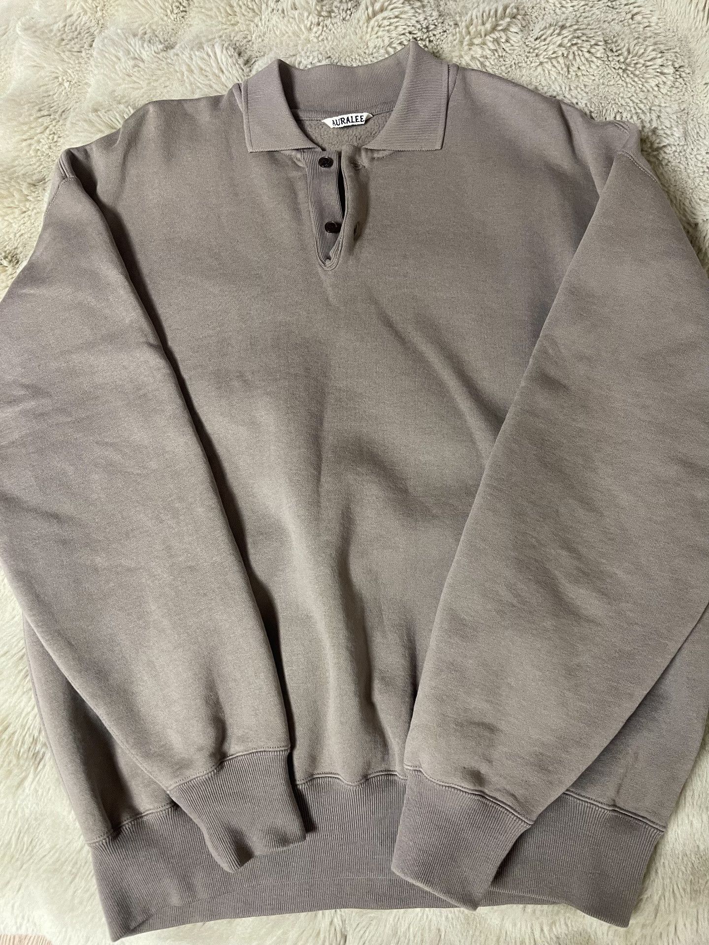 Auralee AURALEE Smooth Soft Sweat Polo Size US XXL / EU 58 / 5 - 4 Thumbnail