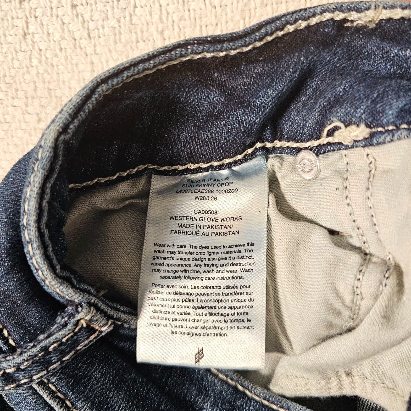 Silver Jeans Co. Silver Jeans Suki Skinny Crop Jeans Women's Size 28 Mid Rise Dark Wash Denim Blue Size 28" / US 6 / IT 42 - 4 Thumbnail