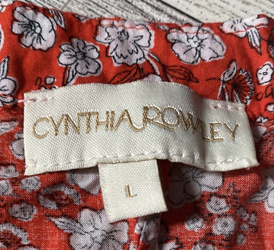 Other Cynthia Rowley, Poppy, Floral, Button Down Blouse Size L / US 10 / IT 46 - 11 Thumbnail