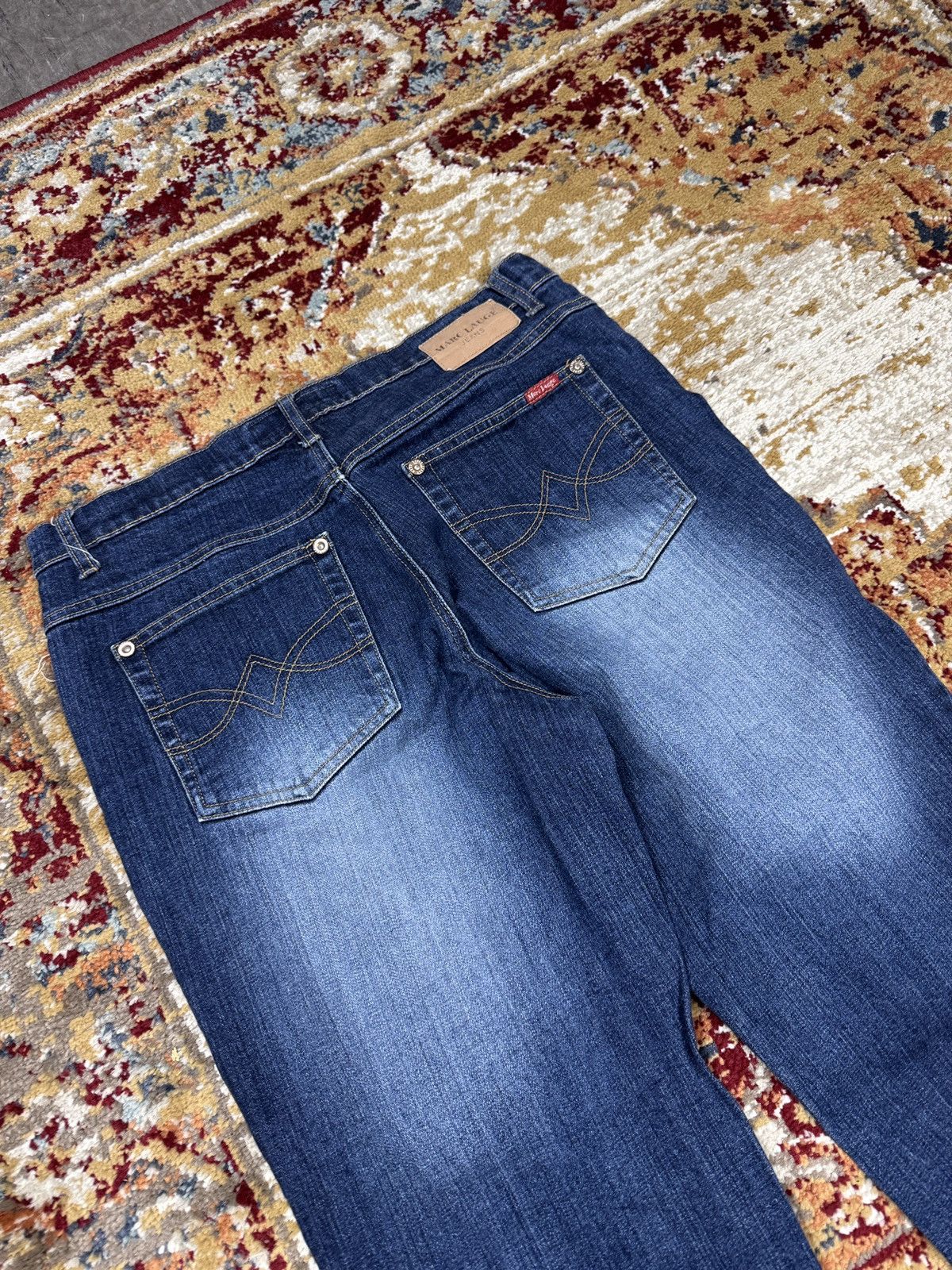 Japanese Brand × Kapital ᶠᵃⁿᶜʸᵍᵘʸ Y2K Flared Denim Boootcut Flared Jeans Cargo Pant Size US 32 / EU 48 - 6 Thumbnail