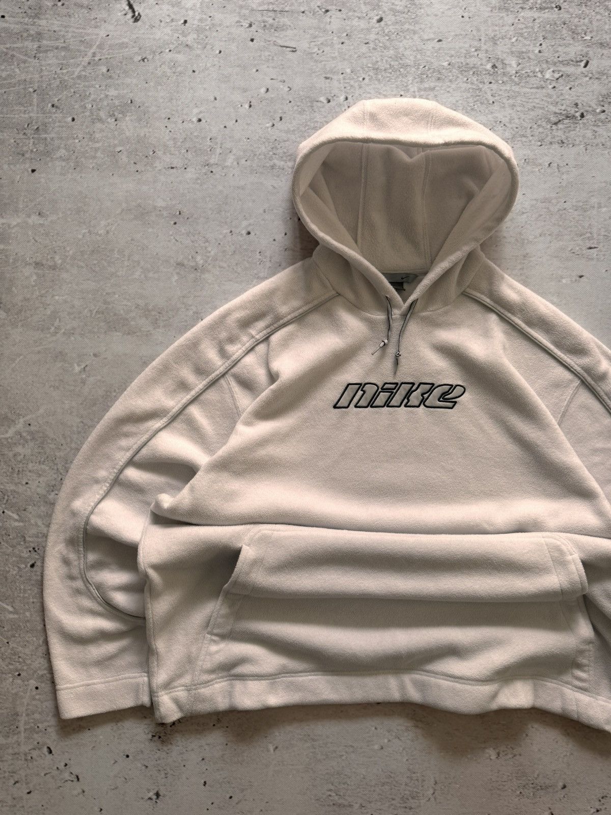 Nike × Vintage NIKE TEDDY VINTAGE CENTER LOGO OVERSIZE HOODIE Size US XL / EU 56 / 4 - 2 Thumbnail