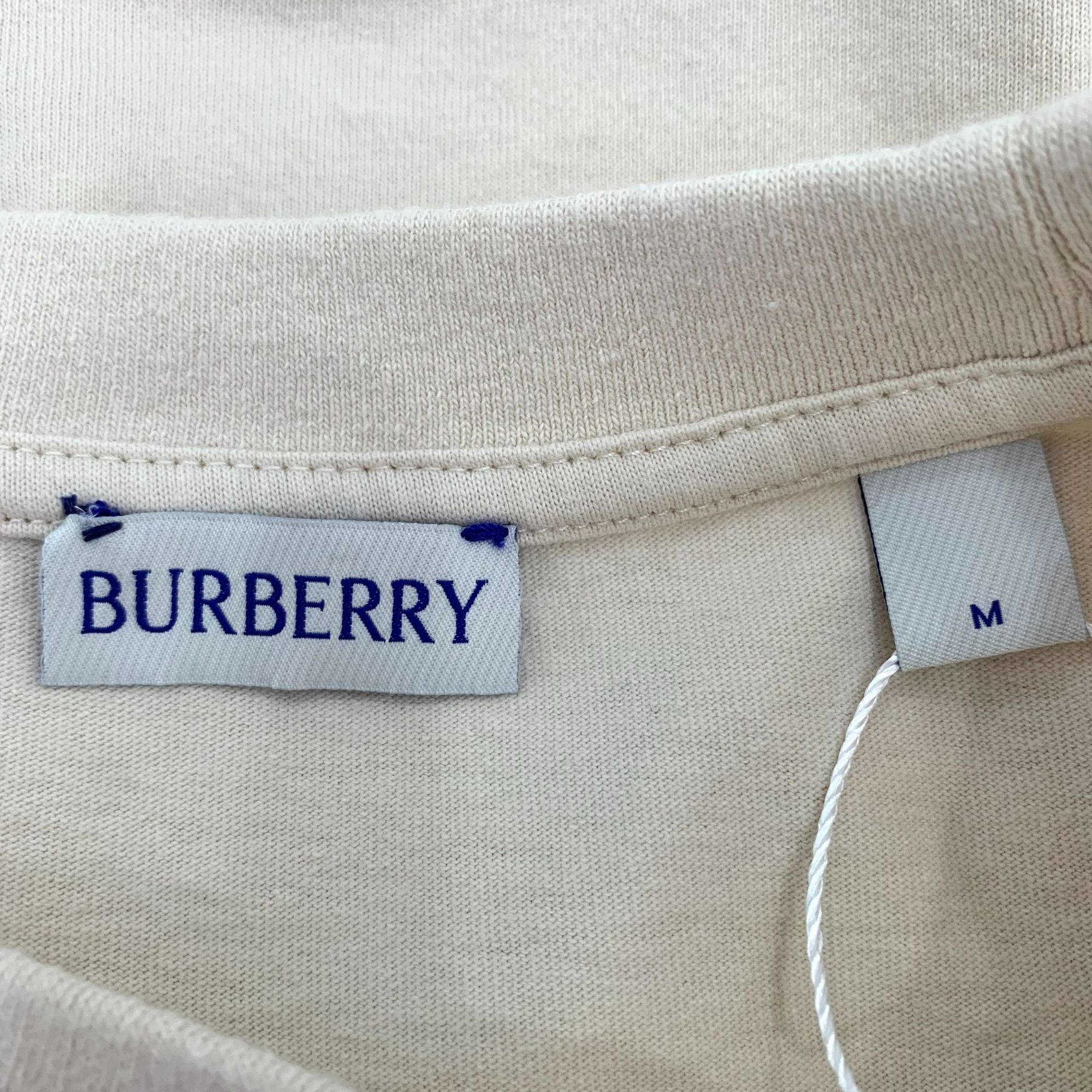 Burberry Burberry Beige Swan Print Cotton Long Sleeve T-Shirt M Size M / US 6-8 / IT 42-44 - 2 Thumbnail
