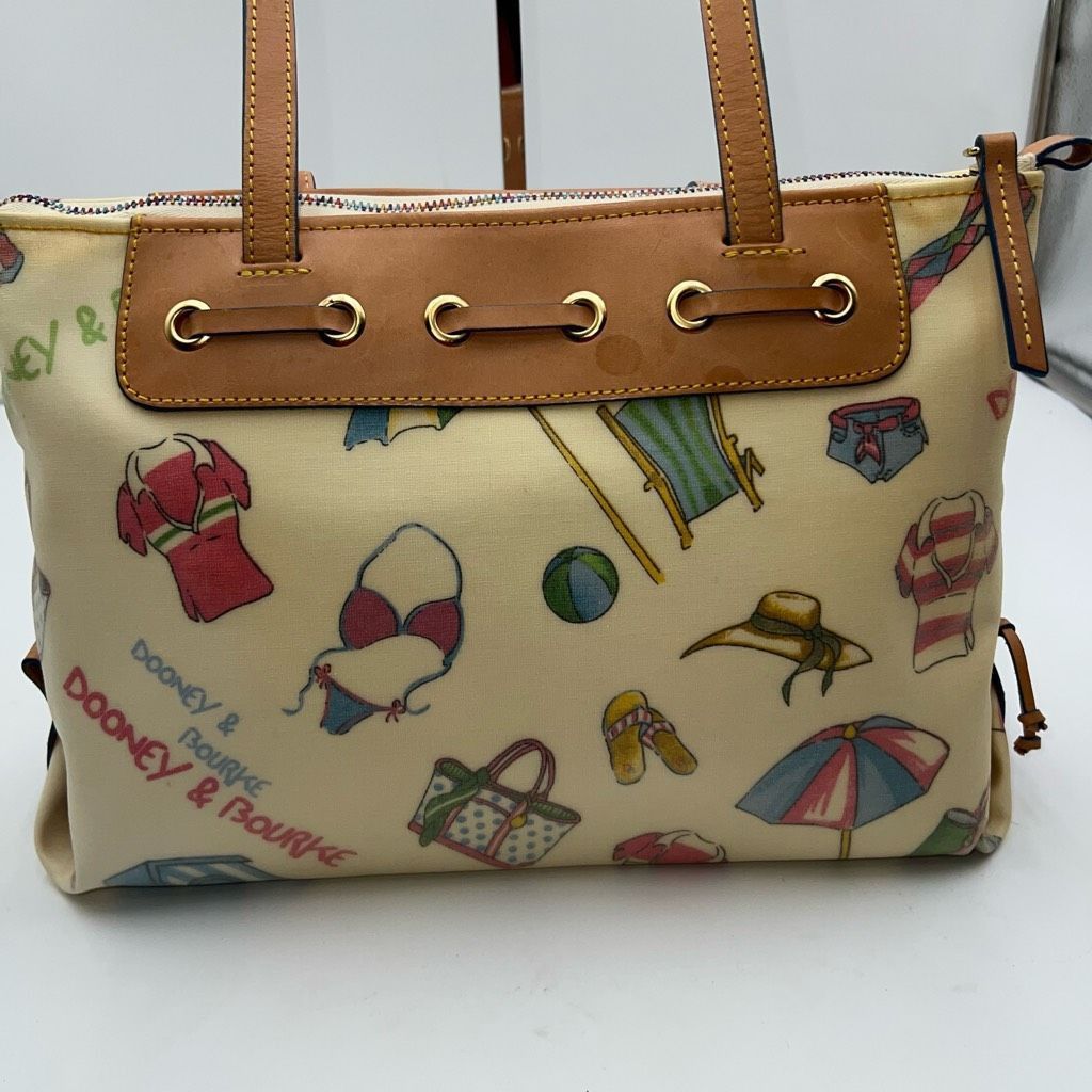 Dooney & Bourke Dooney & Bourke Miami Beach Leather Coated Canvas Rainbow Zi Size ONE SIZE - 4 Thumbnail