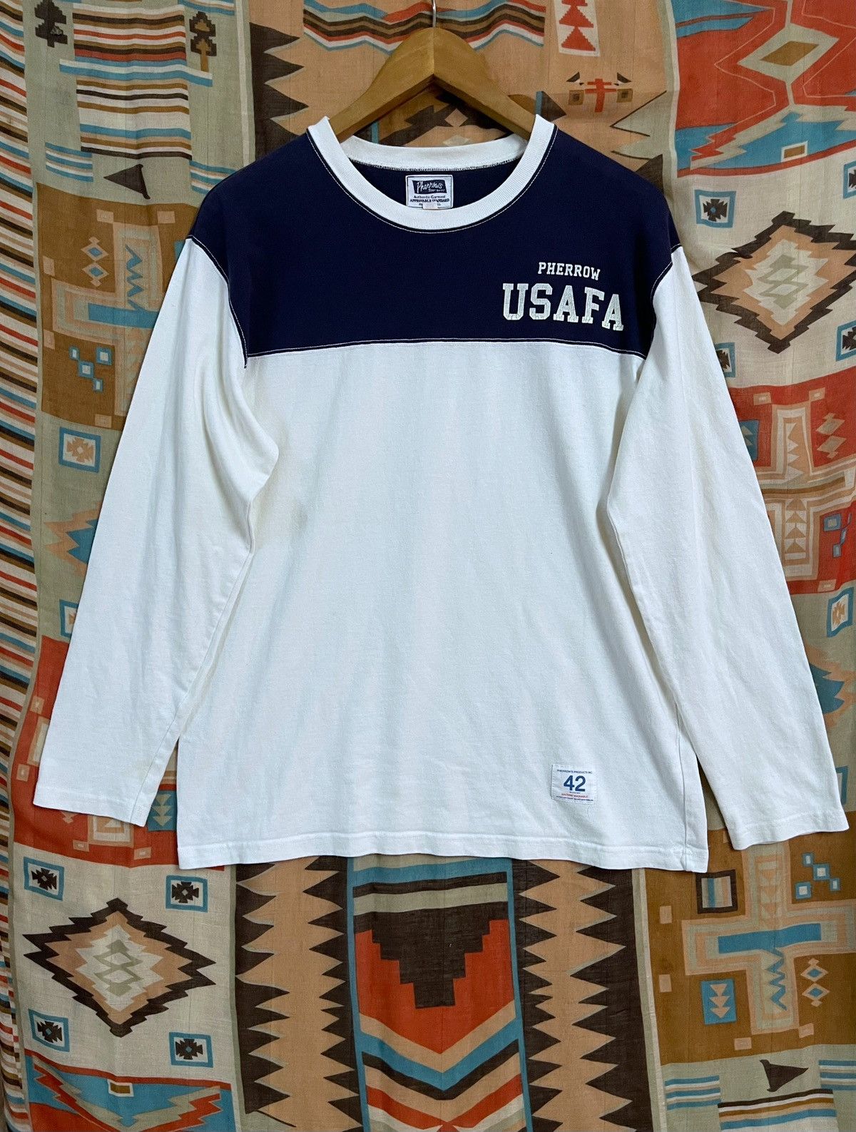 Buzz Rickson's × Japanese Brand × Pherrow's Vintage Pherrows Shirt Raglan XL fit L US Air Force McCoy’s Size US XL / EU 56 / 4 - 1 Thumbnail