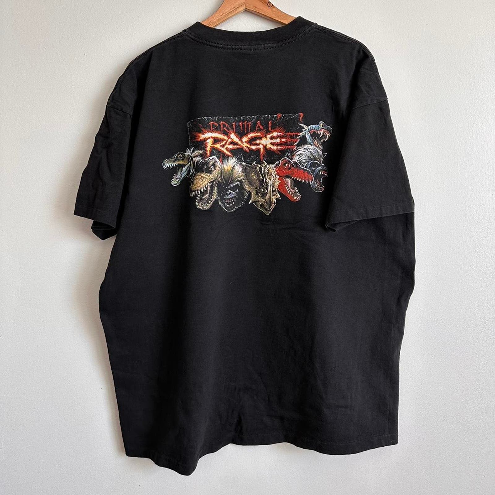 image of Vintage Primal Rage Video Game Shirt in Black, Men's (Size XL)