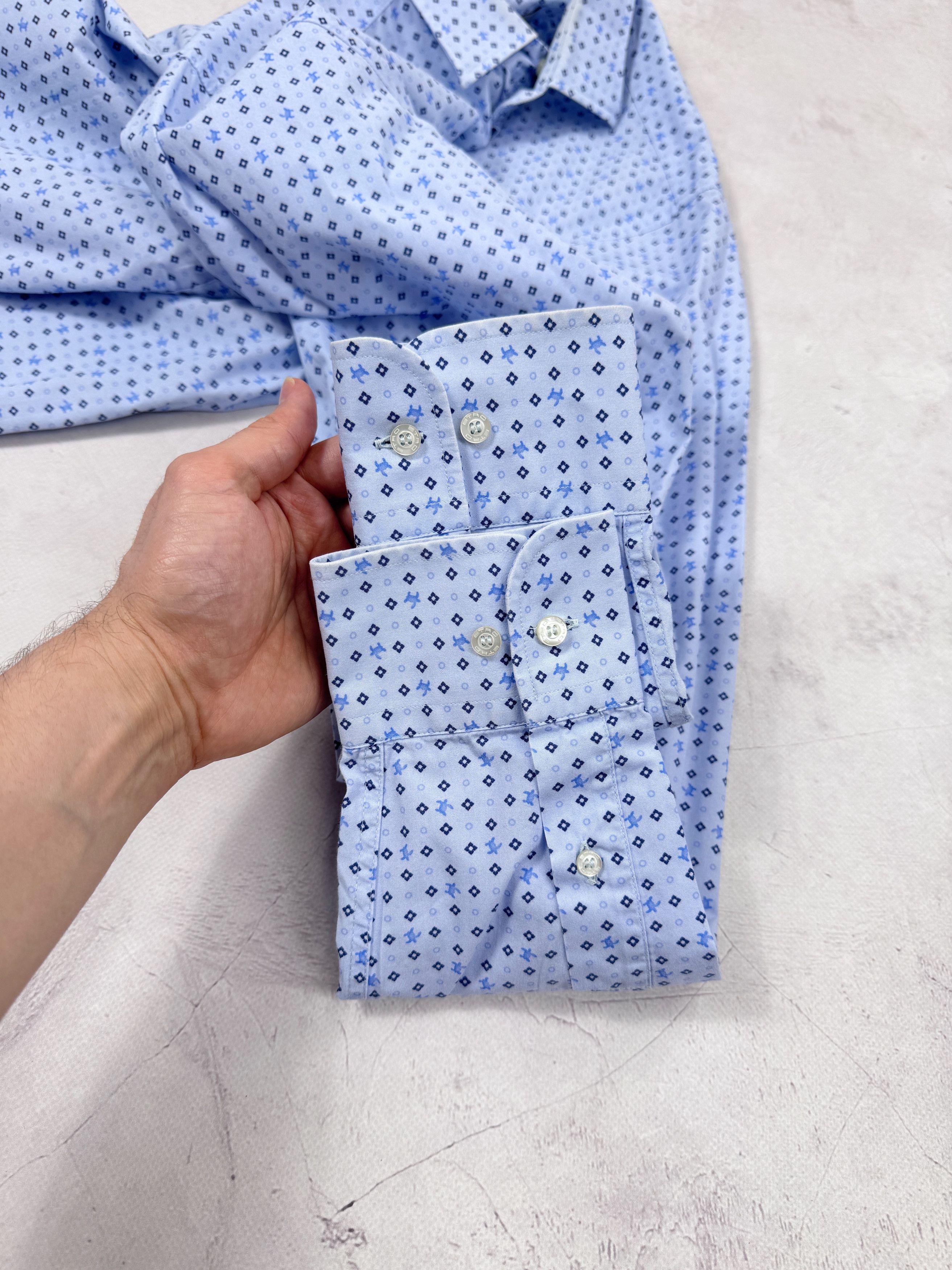 Etro Etro Shirt Light Blue & Geometric Turtles Size US L / EU 52-54 / 3 - 14 Thumbnail