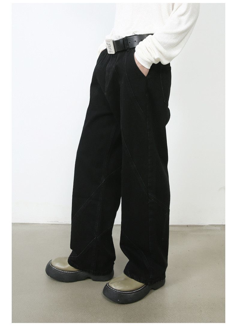 Japanese Brand × Vintage Japanese retro stitching loose wide-leg casual jeans for men Size US 32 / EU 48 - 3 Thumbnail