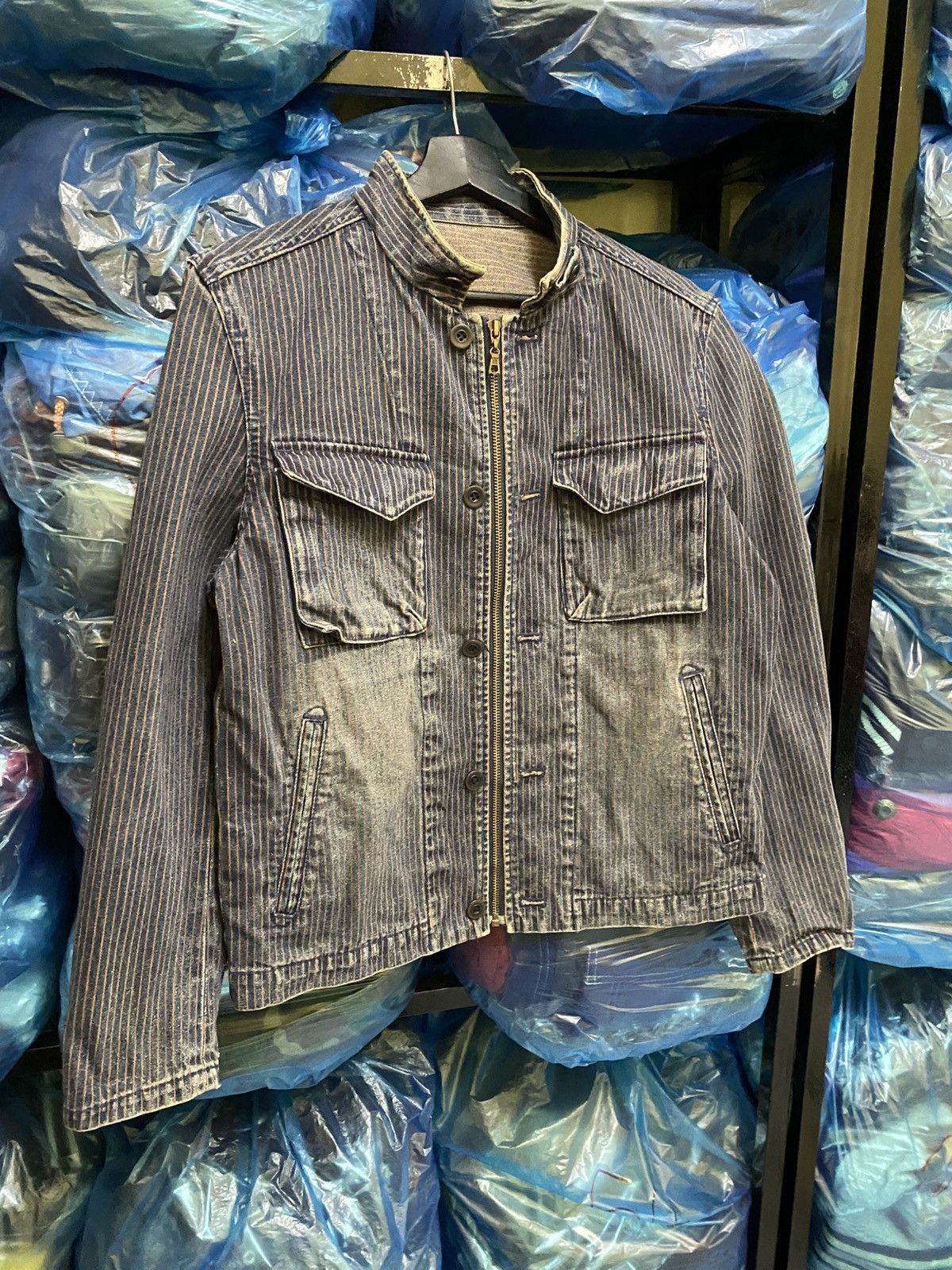 Comme Ca Ism VINTAGE COMME CA ISM INDIGO STRIPE DENIM JACKET Size US M / EU 48-50 / 2 - 6 Thumbnail