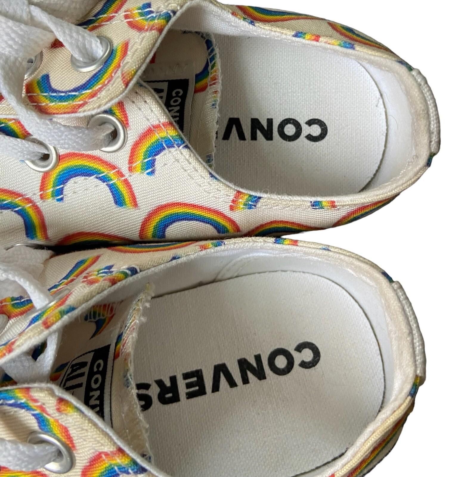 Converse Celebrate Pride Rainbow Light Gold Converse All Star 6M 4W Size US 6 / IT 36 - 4 Thumbnail