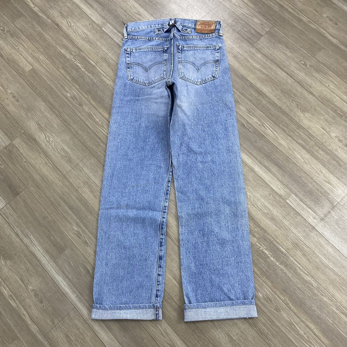 Levi's Vintage Clothing 🇯🇵 1990s Vintage Levis 702xx Selvedge Buckle Back Faded Jeans Size US 30 / EU 46 - 20 Thumbnail