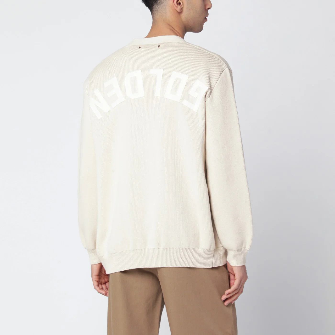 Golden Goose o1d2blof0426 Cotton-Blend Cardigan in Beige Size US S / EU 44-46 / 1 - 2 Thumbnail