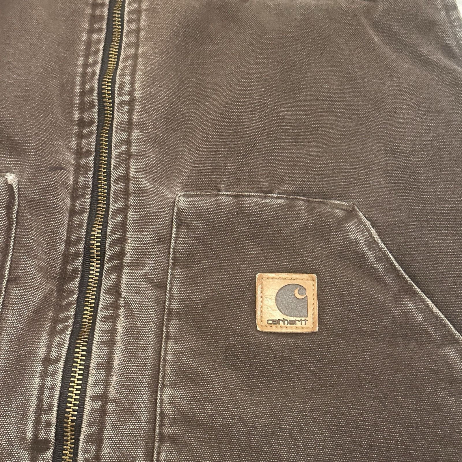 Carhartt VTG 90s Carhartt Duck Vest Mens XL Union USA Brown Quilted Size US XL / EU 56 / 4 - 3 Thumbnail