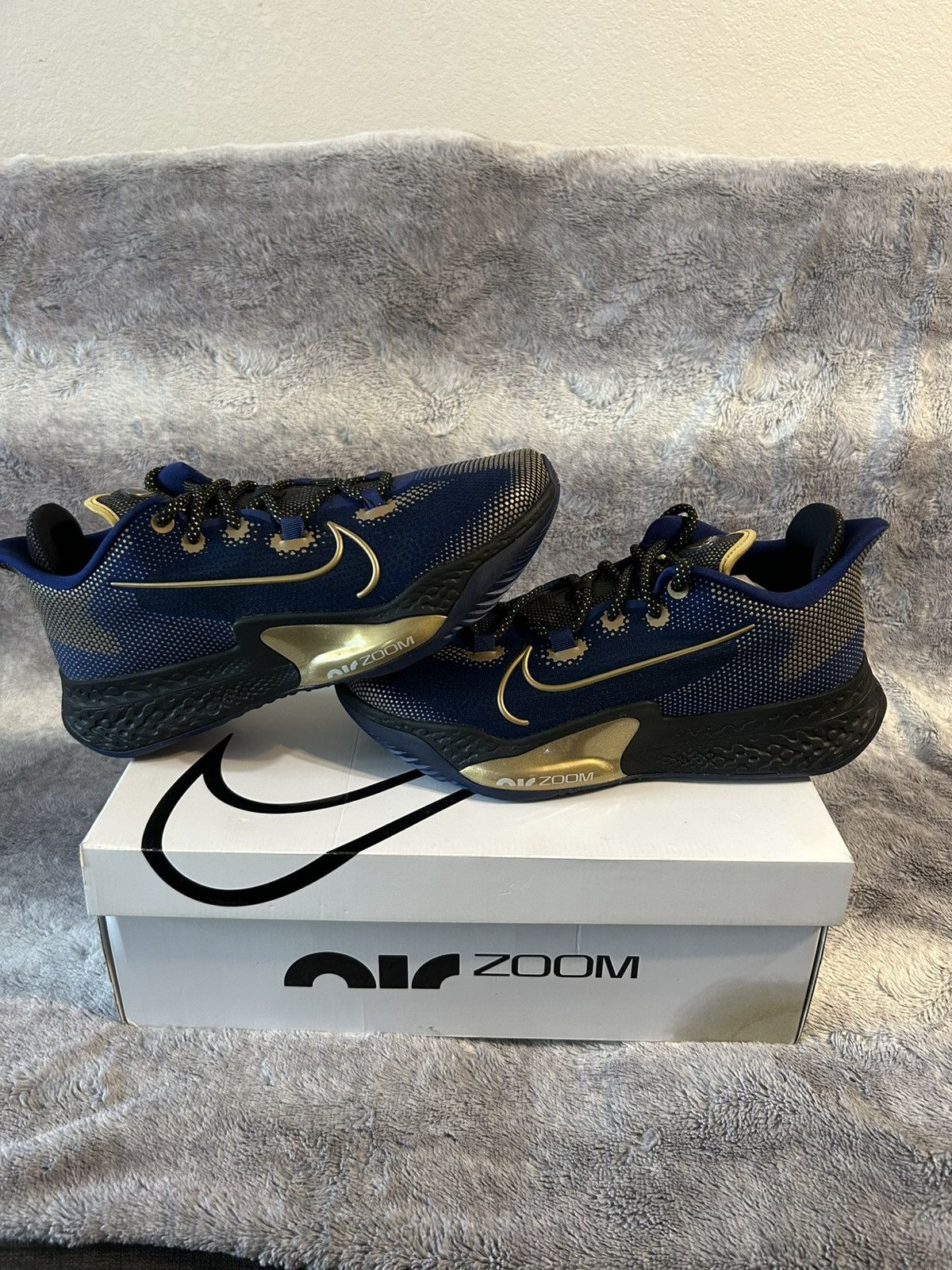 Nike Nike Air Zoom BB NXT Blue Metallic Gold Size 13 DS Size US 13 / EU 46 - 1 Thumbnail