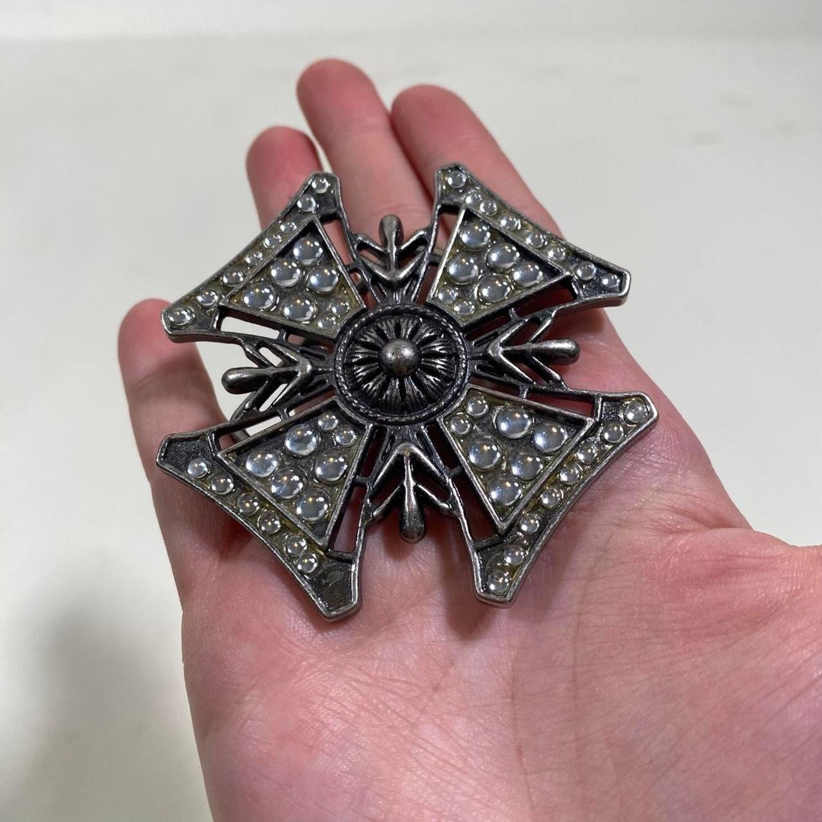 Other grunge goth silver cross belt buckle Size ONE SIZE - 4 Thumbnail
