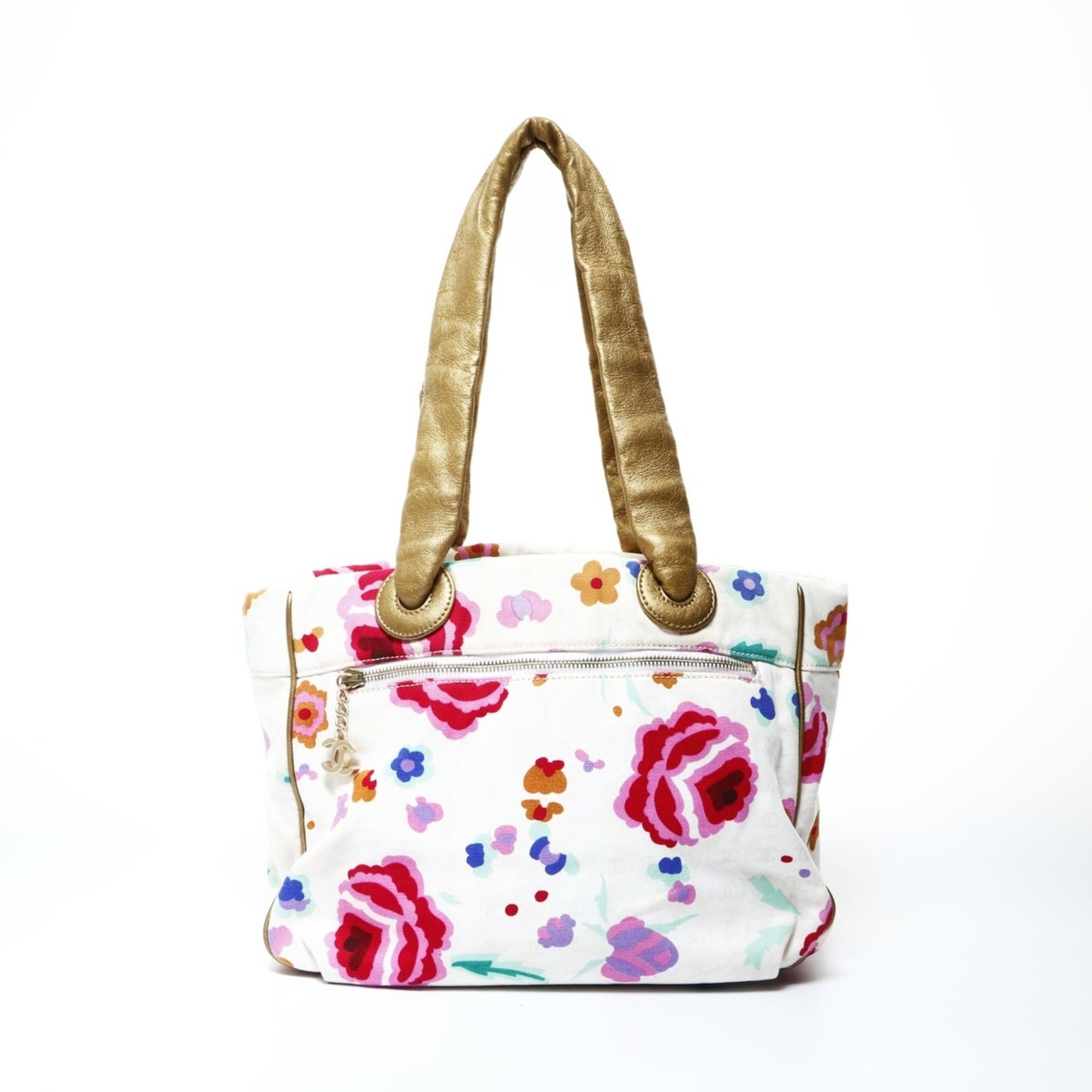 Chanel CHANEL Canvas Floral Tote Bag, Multicolor, WS24793 Size ONE SIZE - 1 Thumbnail