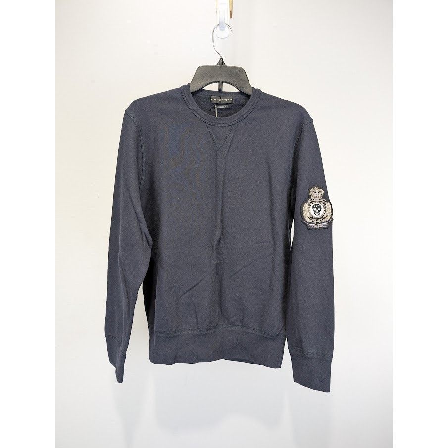 Alexander McQueen o1rshd1 Sweatshirt in Navy Blue Size US M / EU 48-50 / 2 - 1 Thumbnail