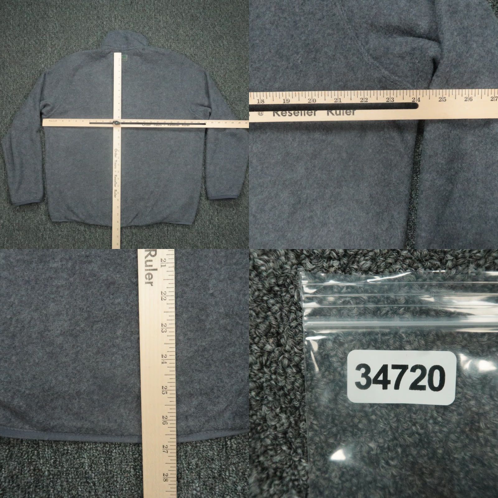 Vintage Onward Reserve Pullover Mens Medium Blue Gray Quarter Zip Fleece Sweater Size US M / EU 48-50 / 2 - 8 Thumbnail