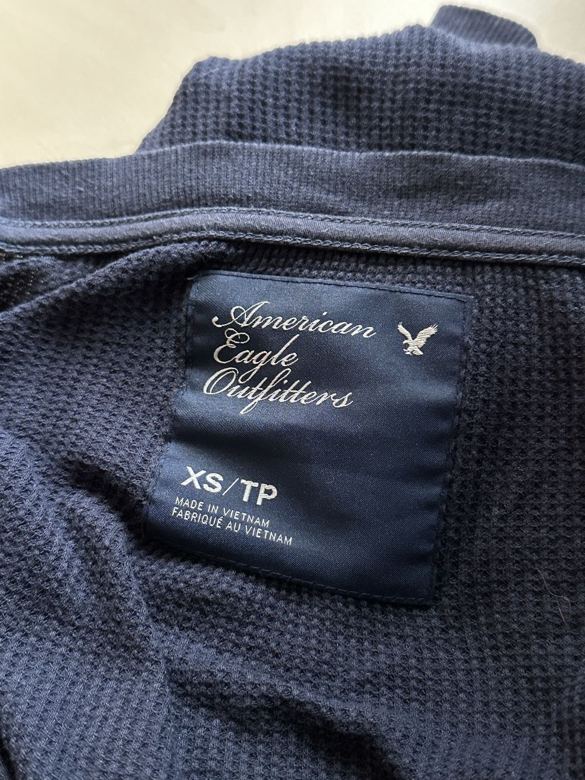 American Eagle Outfitters × Vintage 2000s American Eagle Waffle Sheath Skinny Long Sleeve Top Size XS / US 0-2 / IT 36-38 - 7 Thumbnail