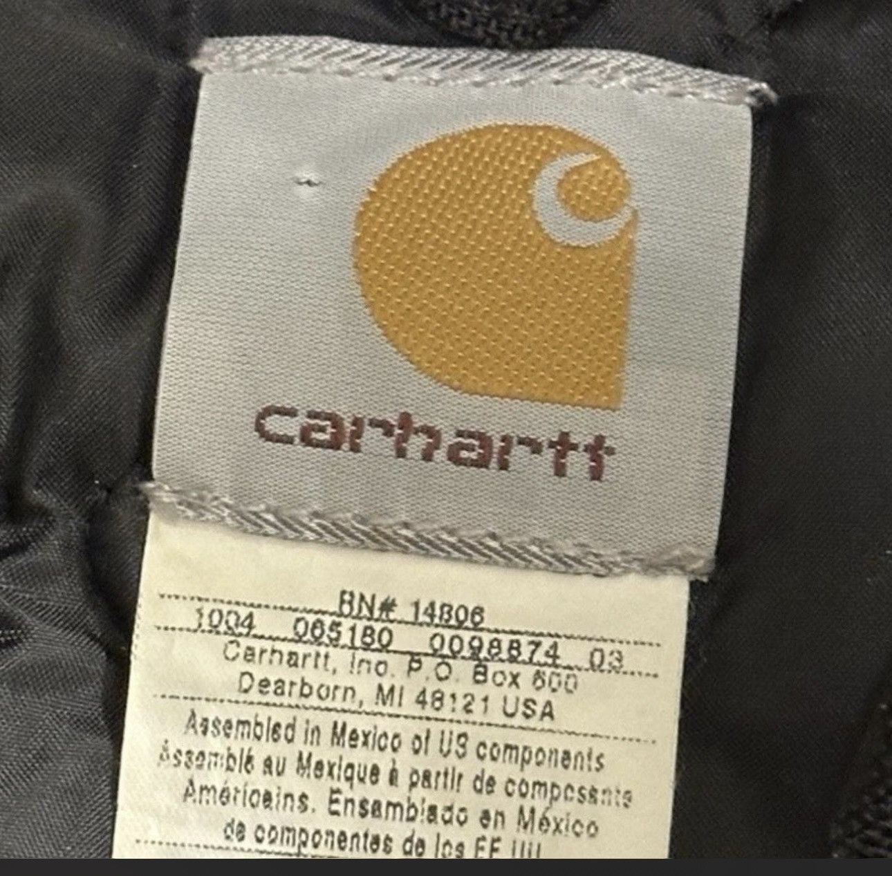 Carhartt Carhartt J133 Black Quilted Jacet Size US L / EU 52-54 / 3 - 2 Thumbnail