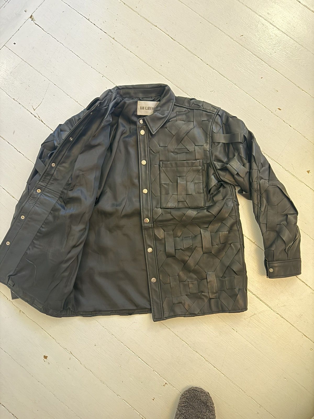 Han Kjobenhavn Han Kjøbenhavn braided leather jacket Size US M / EU 48-50 / 2 - 4 Thumbnail