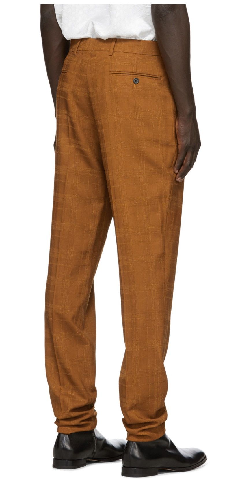 Paul Smith Orange/Rust Wool Check Trouser Size US 32 / EU 48 - 13 Thumbnail