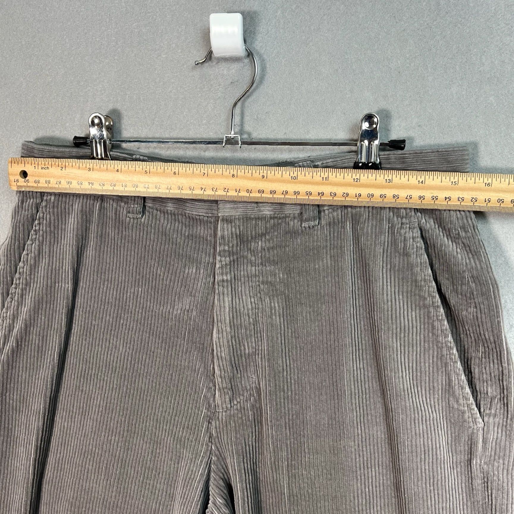 Cos COS Pants Womens 32R Gray Wide Leg Corduroy Relaxed Straight Fit Regular Inseam 26in Size 24" / US 00 / IT 34 - 3 Thumbnail
