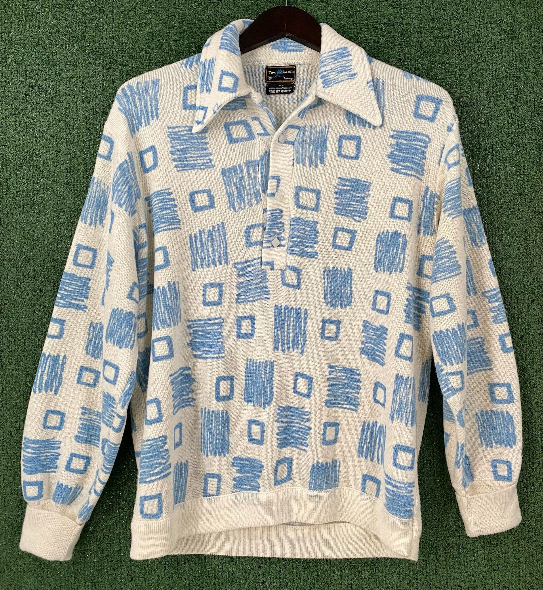Towncraft 60’s Towncraft Geometric Patterned Sweater Polo Large Size US L / EU 52-54 / 3 - 1 Thumbnail
