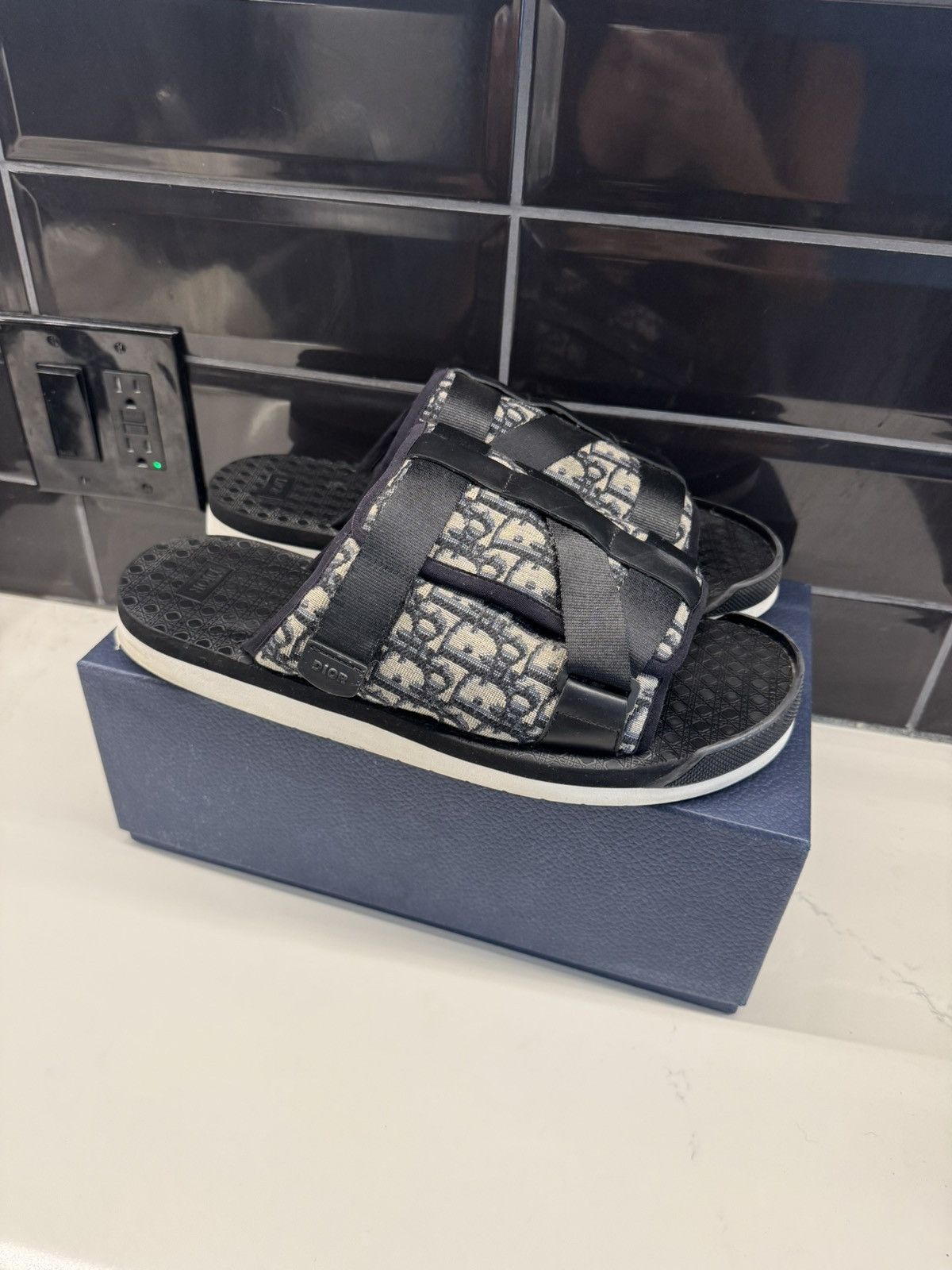 Dior Dior Alpha Sandals – Oblique Jacquard / Black Size US 13 / EU 46 - 4 Thumbnail