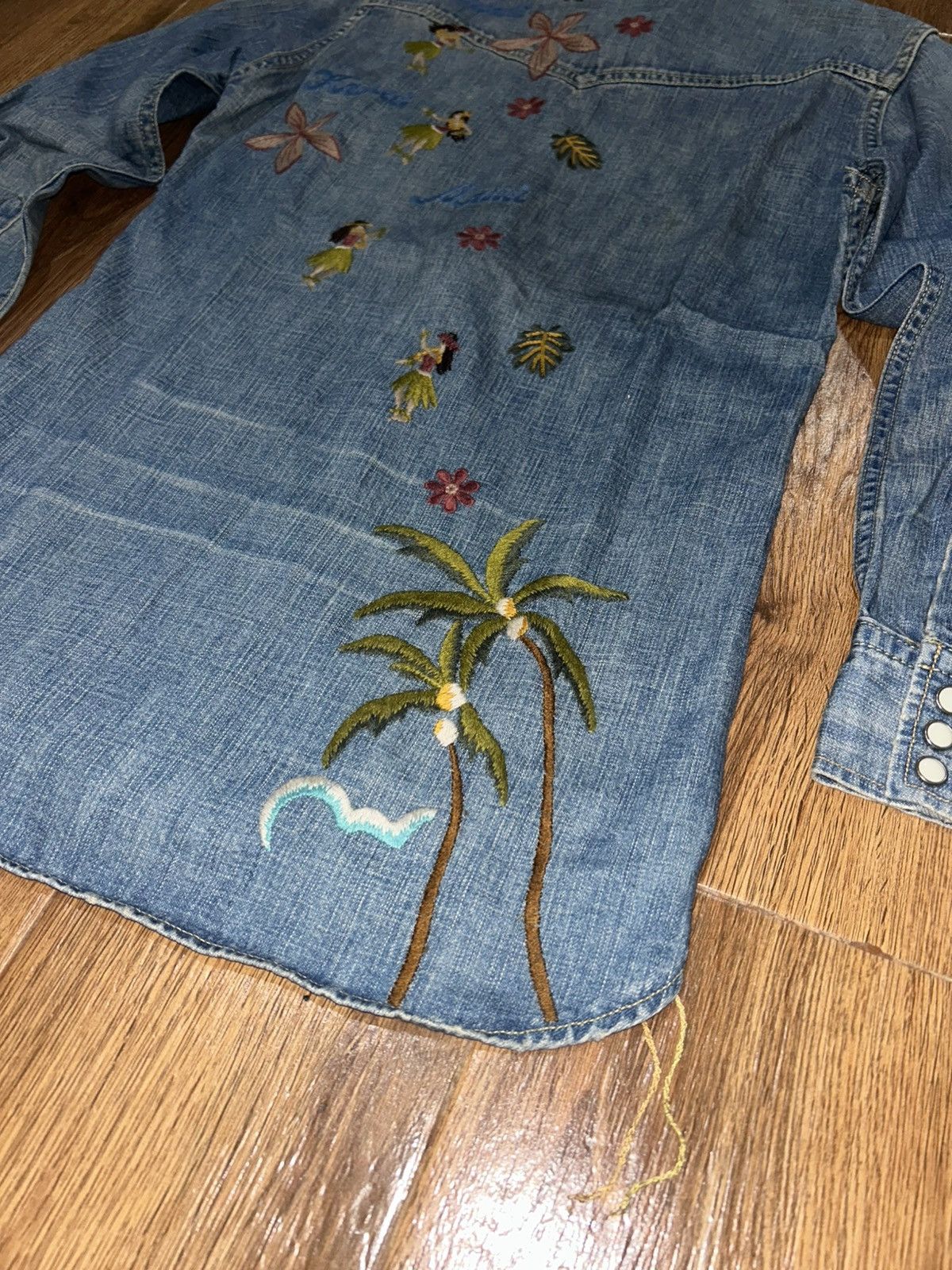 Remi Relief Remi Relief Embroidery Western Denim Shirt Size S / US 4 / IT 40 - 5 Thumbnail