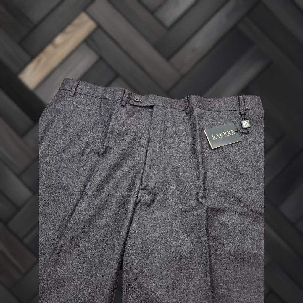 Ralph Lauren VTG Lauren Ralph Lauren Dress Pants Mens 42x34 Gray Wool Silk Flat Front NWT Size US 42 / EU 58 - 1 Thumbnail