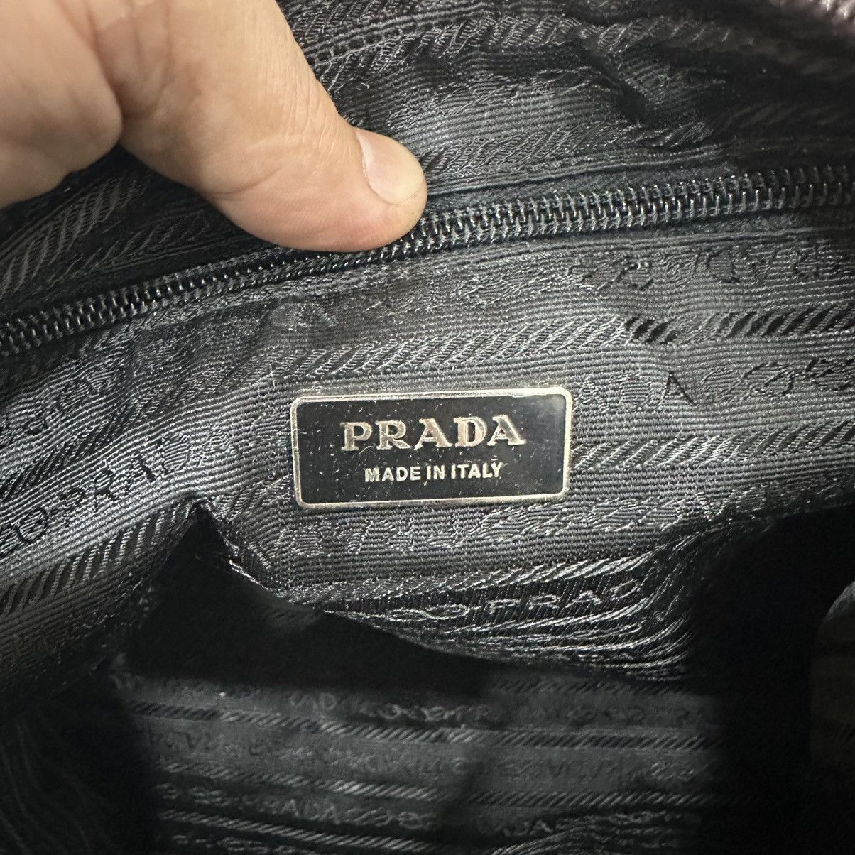 Prada PRADA TESSUTO FLORAL APPLIQUE SHOULDER BAG TWO TONE COLOR Size ONE SIZE - 16 Thumbnail