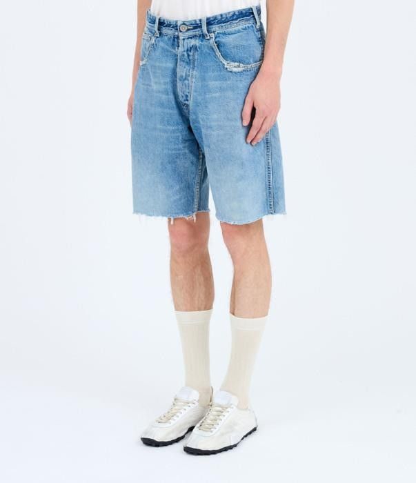 Maison Margiela o1bcso1str0526 Distressed Denim Short in Light Blue Size US 32 / EU 48 - 5 Thumbnail