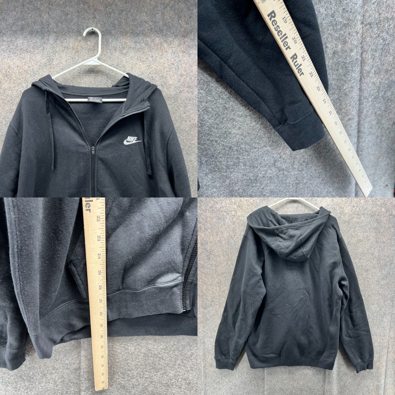 Nike VINTAGE Nike Hoodie Mens XL Black Full Zip Sweatshirt Sportwear Club Fleece Regular Zipper 90s Womens Mens Boys Girls Size US XL / EU 56 / 4 - 8 Thumbnail