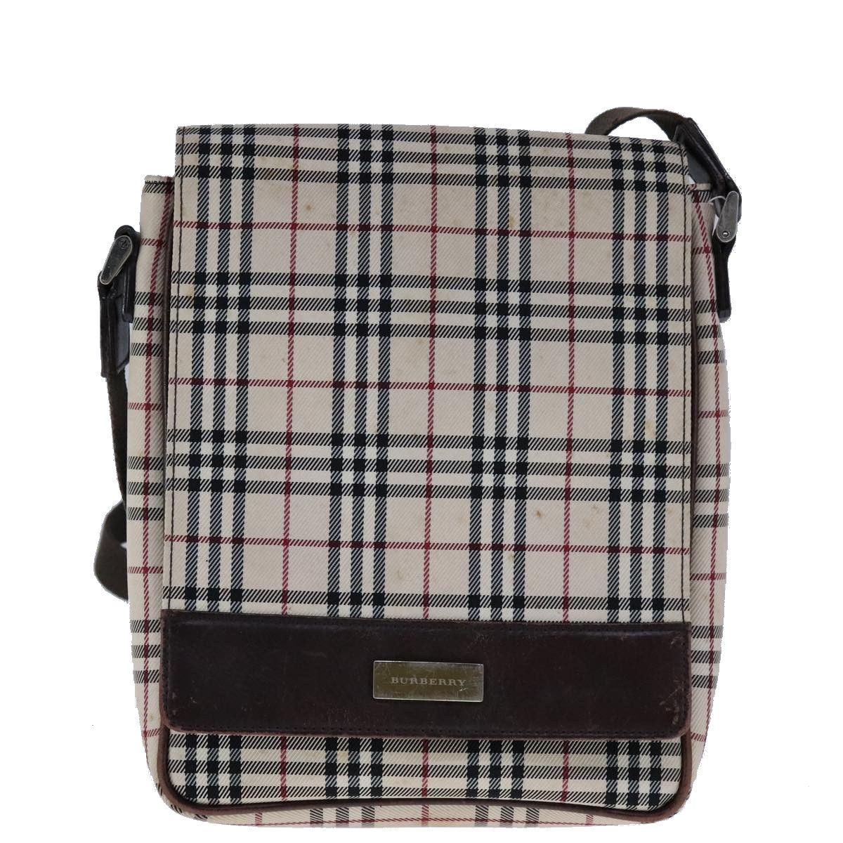 Burberry Nova Check Beige Canvas Shoulder Bag (Pre-Owned) Size ONE SIZE - 1 Thumbnail