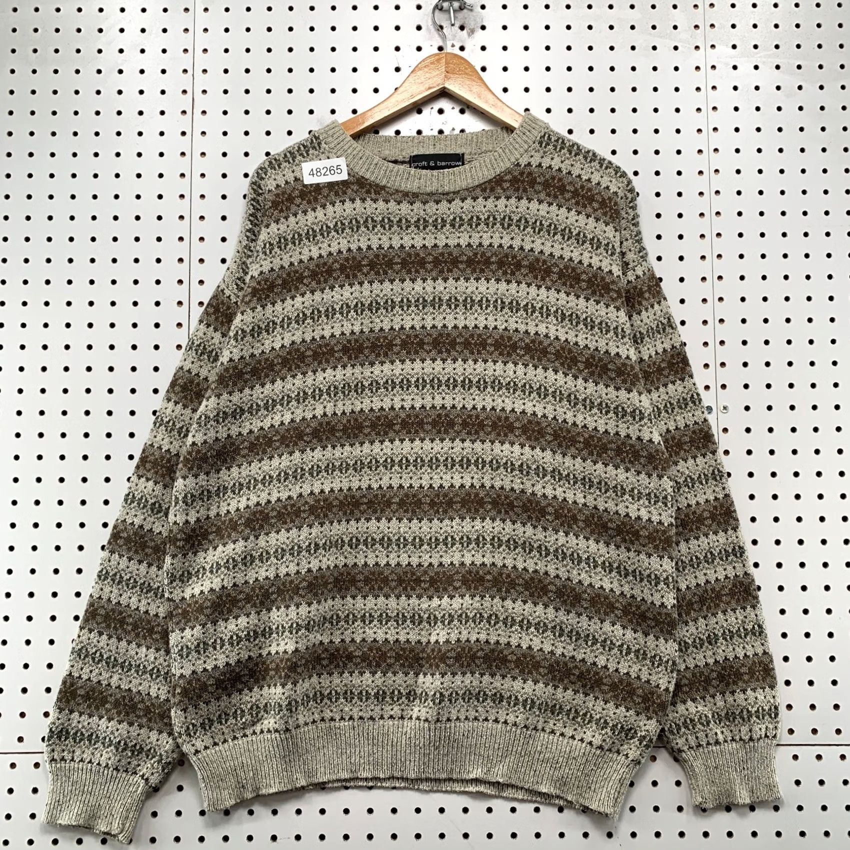 Croft & Barrow VINTAGE Croft & Barrow 3d Knit Sweater Mens XL Brown Striped Grandpa Dad USA Shirt Mens XL Brown Striped Pullover Knit Crew Neck Vintage Enthusiast Size US XL / EU 56 / 4 - 2 Thumbnail
