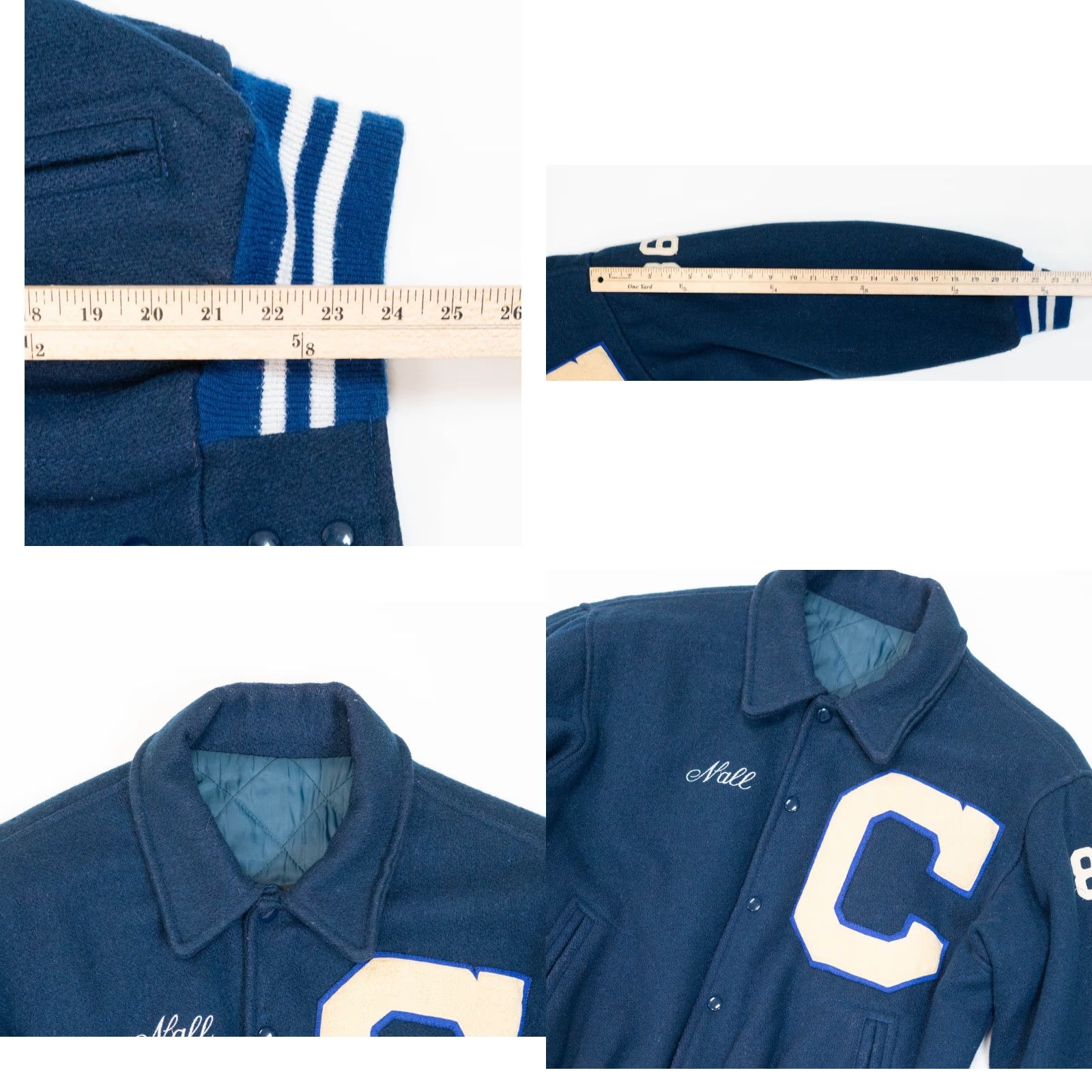 Vintage VINTAGE Fordham Wool Varsity Jacket Mens M Blue 42 Size US M / EU 48-50 / 2 - 9 Thumbnail