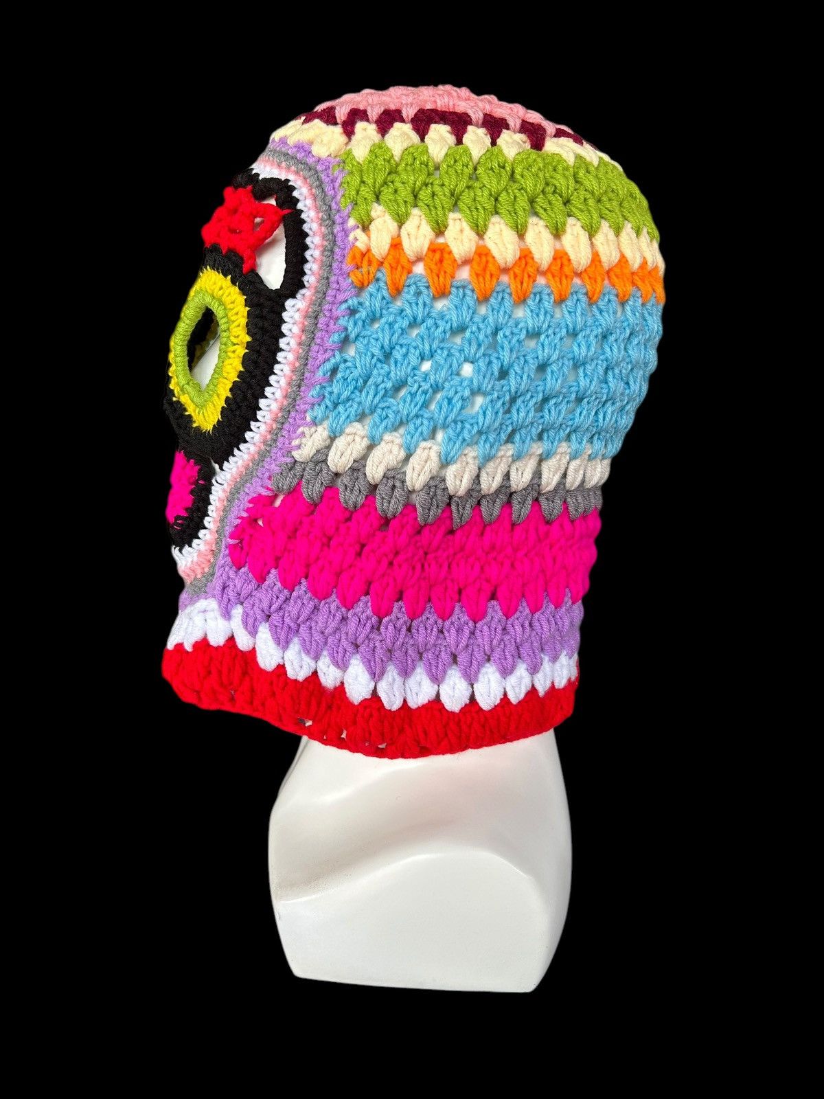 Japanese Brand × Kapital × Vintage Very Rare Crochet Knitted Handmade Balaclava Masked ☠️☠️ Size ONE SIZE - 3 Thumbnail